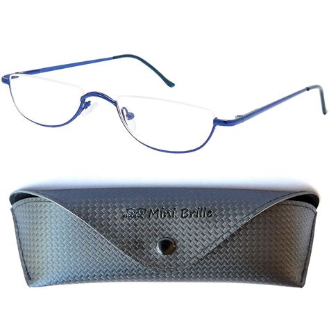 metal half moon reading glasses including free case and free microfiber cloth half eye