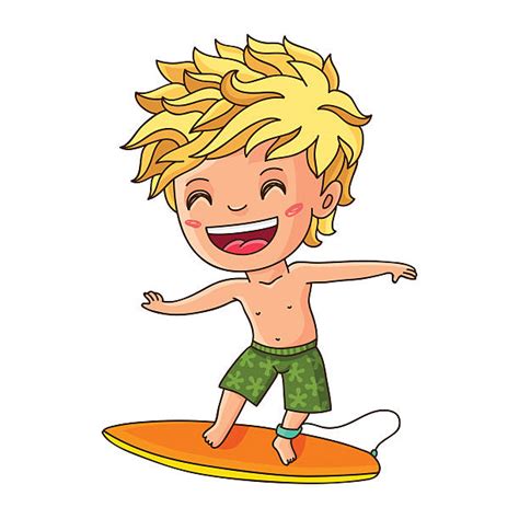 Top 60 Kids Surfing Clip Art Vector Graphics And Illustrations Istock