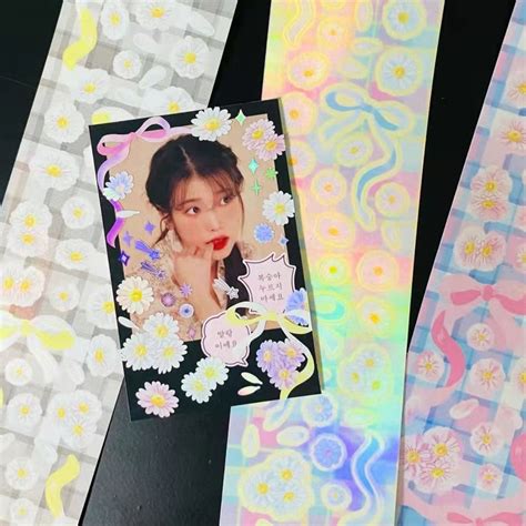 Creative Flower Daisy Ribbon Laser Stickers Diy Scrapbooking Idol Card