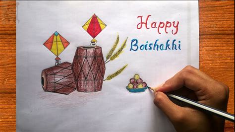 Baisakhi Scene Drawing Easy Happy Baisakhi Festival Youtube