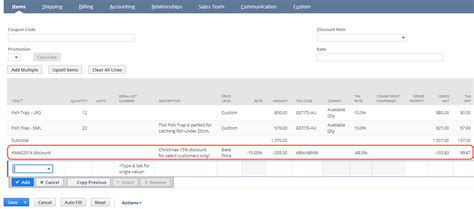 Creating An Item Discount Jcurve Solutions