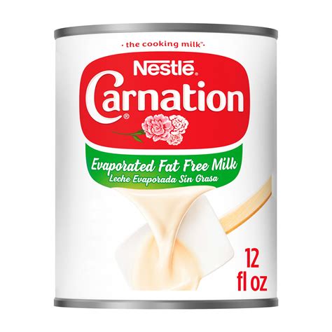 Nestle Carnation Fat Free Evaporated Milk Vitamins A And D Added 12