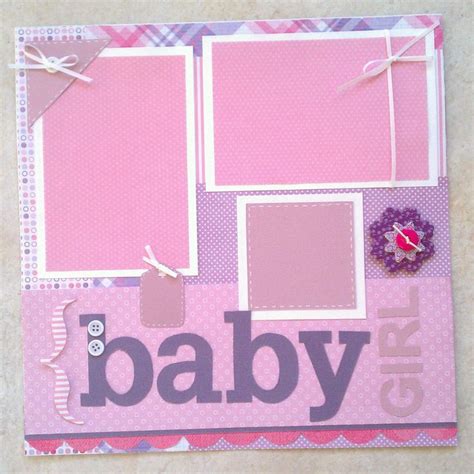 Baby Girl Premade Scrapbook Layout Page Ohioscrapper Miniálbuns
