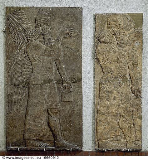 Chaldean Assyrian Relief Sculpture Slab From The Northwest Palace Of