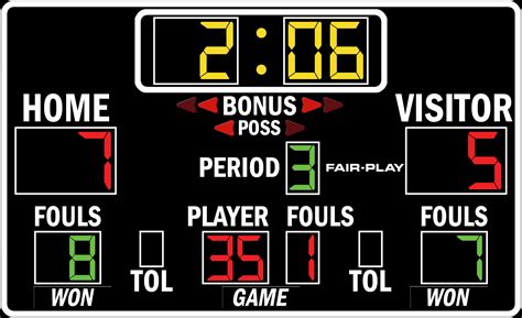 Bb 3660 4 Basketball Scoreboard Fair Play Scoreboards