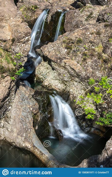 Fairy Pools Waterfall Skye Island Scotland Stock Image Image Of