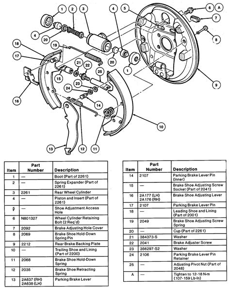 I Need An Exploded View Of The Rear Drum Brakes For A 1997 Taurus Gl