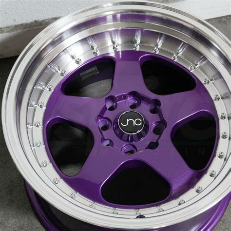 16x816x9 Jnc 010 4x1004x1143 2515 Candy Purple Machine Lip Wheel New Set4 Wheels