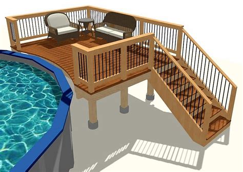 Deck Plans Code Compliant Details Decksgo Above Ground Pool Decks