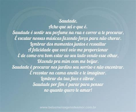 Carta De Saudade De Um Amor