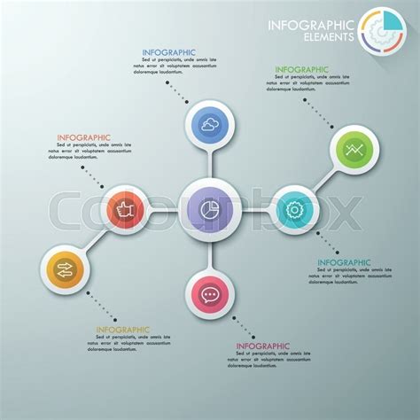 Modern Flowchart Or Mindmap Infographics Template With