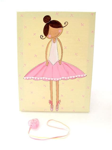 Free hand drawing/painting for baby girls room #drseuss dr. Ballerina canvas painting for girls room ballerina by Shellyka