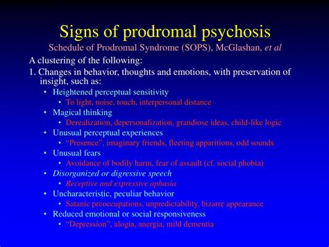 PPT - Preventing psychosis, preventing severe mental 