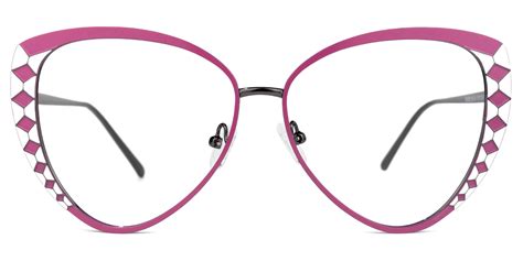 Tristan Geometric Pink Eyeglasses Vooglam