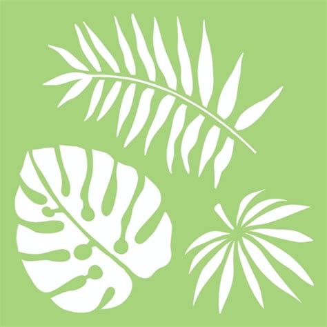 Kaisercraft Tropical Leaves 6x6 Inch Stencil It502 At Simon Says Stamp