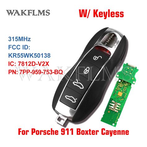 Kr55wk50138 Keyless Go Smart Remote Car Key Fob For Porsche 911 Boxster