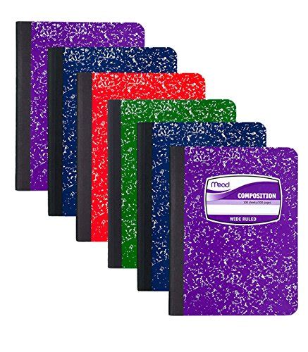 Mead Composition Book Wide Ruled 100 Sheets Color May Vary 6 Pack