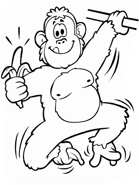 Funny Monkey Coloring Pages Coloring Home
