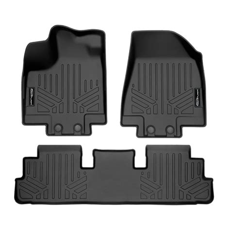 Smartliner Custom Fit Floor Mats 2 Row Liner Set Black Compatible With