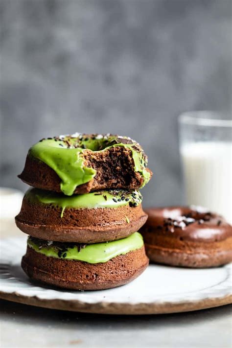 Chocolate Mochi Donuts With Chocolate Or Matcha Glaze Snixy Kitchen