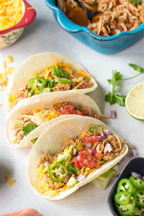 Make a big batch and freeze some for quick dinners! Easy shredded chicken tacos made in the slow cooker or ...