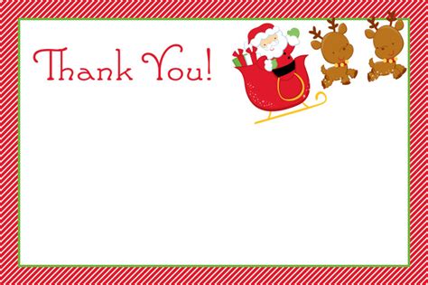 Printable Christmas Thank You Cardskitty Baby Love