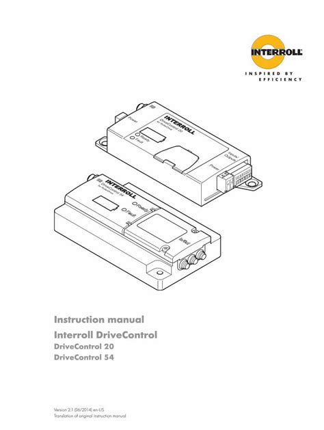 Pdf Instruction Manual Interroll Drivecontrol Pdf Filethis Symbol Marks Useful And Important