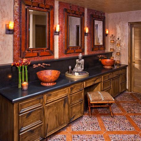 Asian Double Vanity Master Bathroom With Candles Hgtv