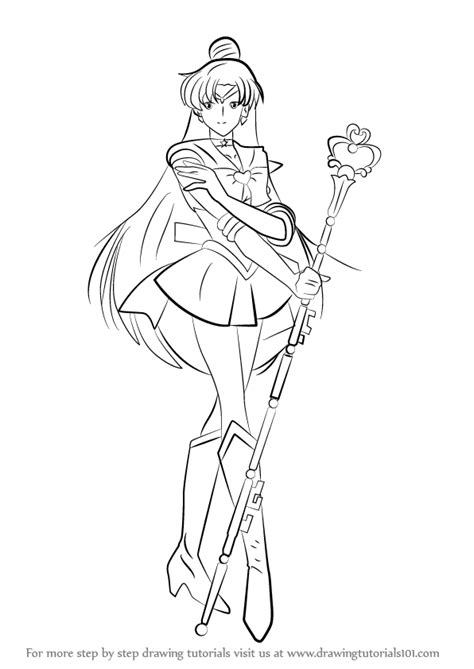Learn How To Draw Sailor Pluto From Sailor Moon Sailor Moon Step By