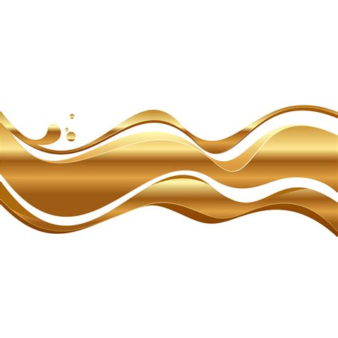Wave Background Png Download Gold Solid Pattern Wave Geometry Ribbon Waves HQ