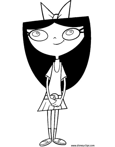 Isabella Phineas And Ferb Coloring Pages