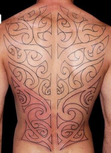 Polynesian Back Tattoo ลายสัก