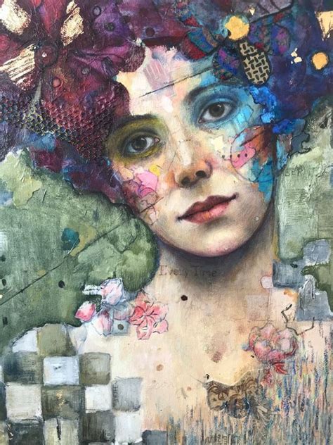 Buy Ella In Flowers Mixed Media Painting By Juliette Belmonte On