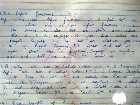 This printable includes both the questions and an answer sheet. Very funny c exam answer sheet by student just for fun ...