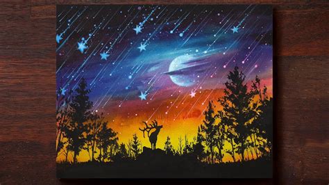 Watercolor Easy Galaxy Painting Erudaart 68 Youtube
