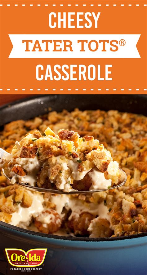 I have a recipe for a hamburger casserole that i was reminded of when you said worcestershire sauce. Cheesy TATER TOTS® Casserole - Steal the potluck spotlight ...