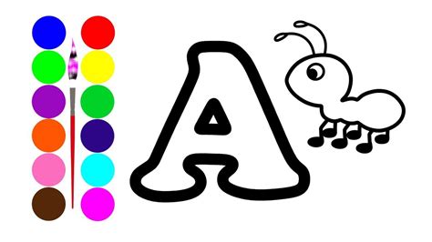 Practice writing the letter e in uppercase and lowercase. Learn Alphabet ABC coloring and drawing Learn Colors for ...