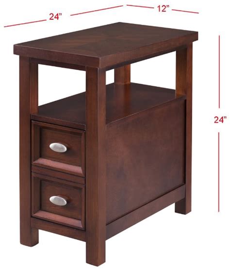 Crown Mark Dempsey Brown Chairside Table Colders Milwaukee Area
