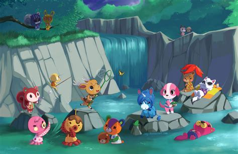 Animal Crossing Waterfall By Jiayi On Deviantart Animal Crossing