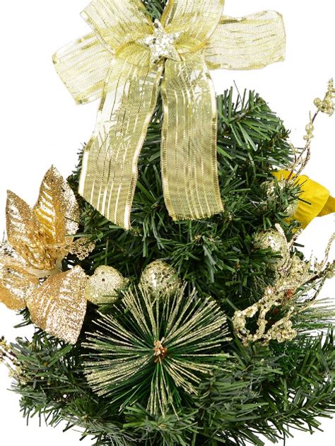 Gold Theme Decorated Christmas Tree Table Top Ornament  40cm