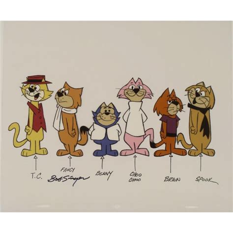 top cat and friends signed orig model cel animation art classic cartoon characters vintage