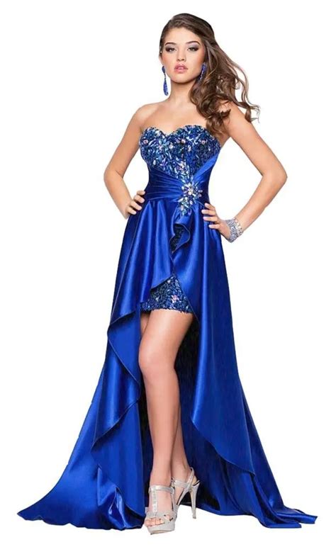 Drasawee Women Beaded Front Short Long Back Evening Prom Party Dress