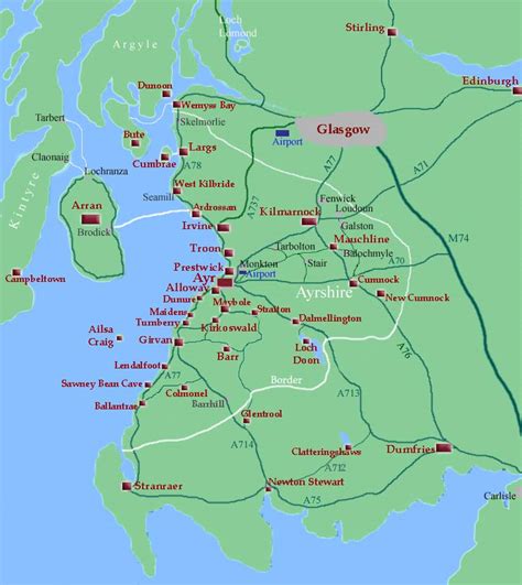 Ayrshire Map Click On Towns