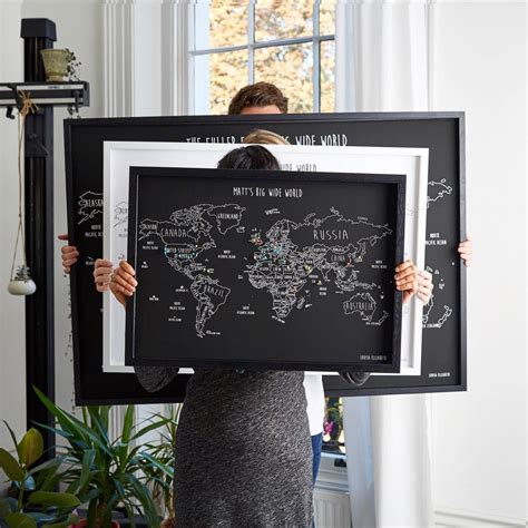 Personalised World Travel Map With Pins By Louisa Elizabeth