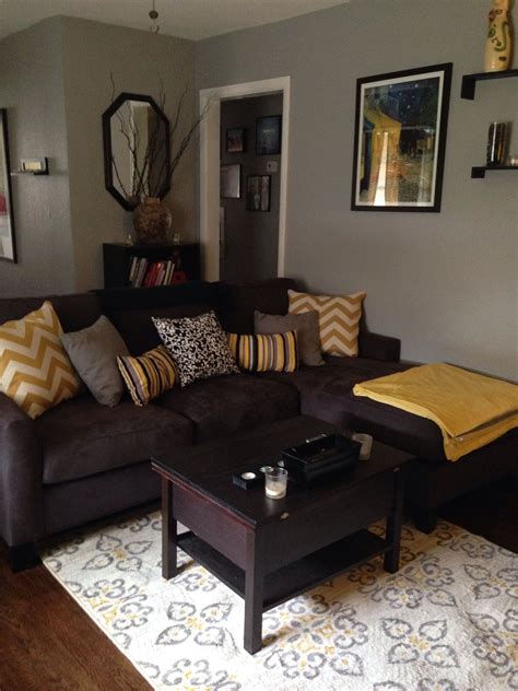 10 Dark Brown And Grey Living Room