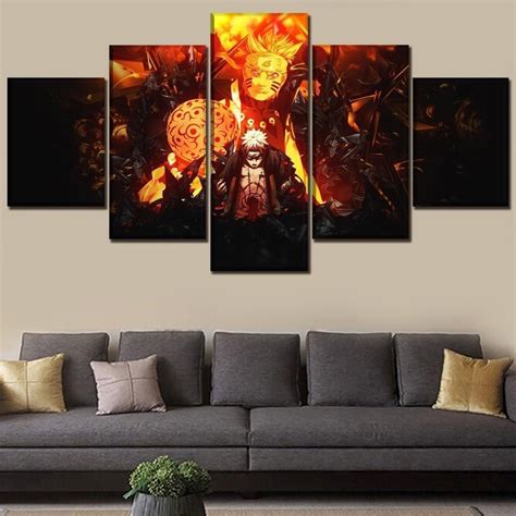 Naruto Uzumaki Poster Anime 5 Panel Canvas Art Wall Decor Canvas Storm