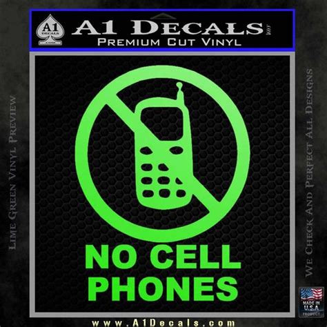 No Cell Phones Decal Sticker A1 Decals
