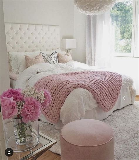 Pink And White Bedroom Shabby Chic Modern French Country Pink