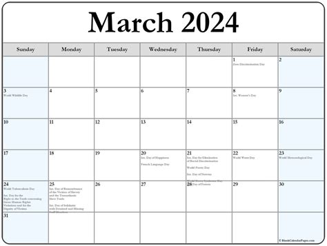 Free Printable March 2023 Calendar With Holidays And Observances Imagesee