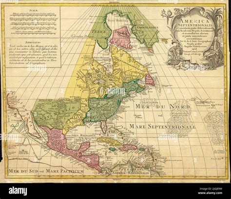 Map of North America, 1763, by Georg Friedrich Lotter Stock Photo - Alamy